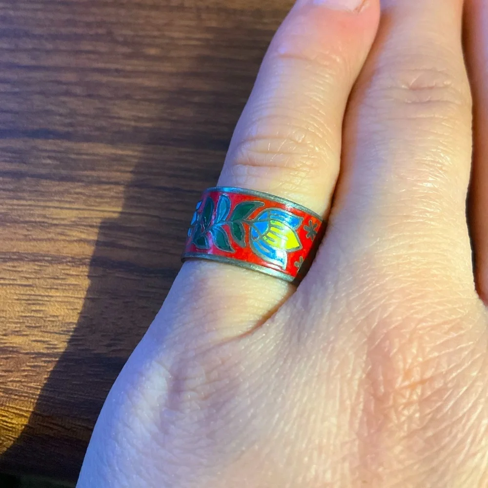 Thai Colorful Sterling Silver Band